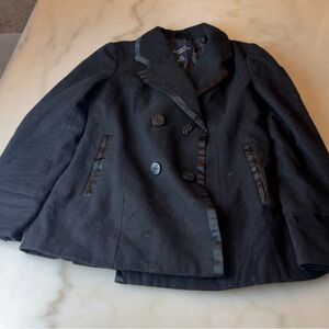American Eagle Outfitters Black Quilted-Lined Coat